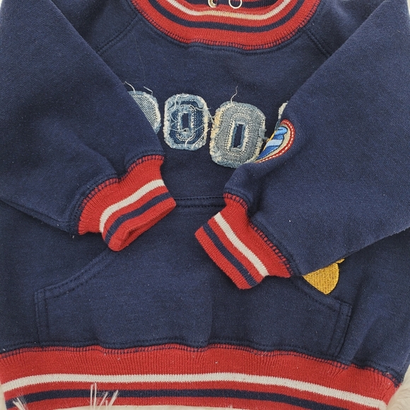 Vintage Disney Kids Navy Blue Pooh Sweatshirt With Pants 18 Months - Picture 4 of 11